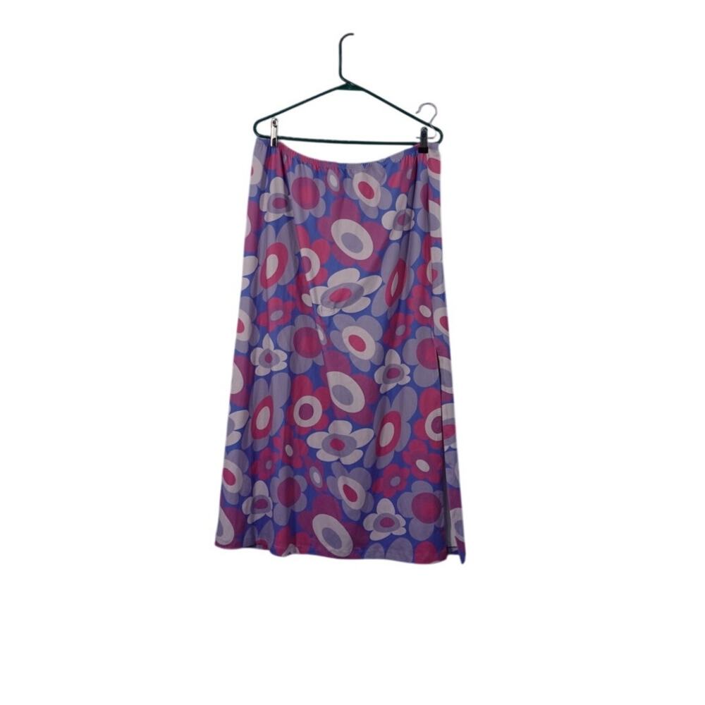 NWT Lucy & Yak Size Large Purple Floral Avril Skirt